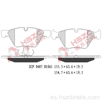 Padera de freno de cerámica FMSI D1061 para BMW